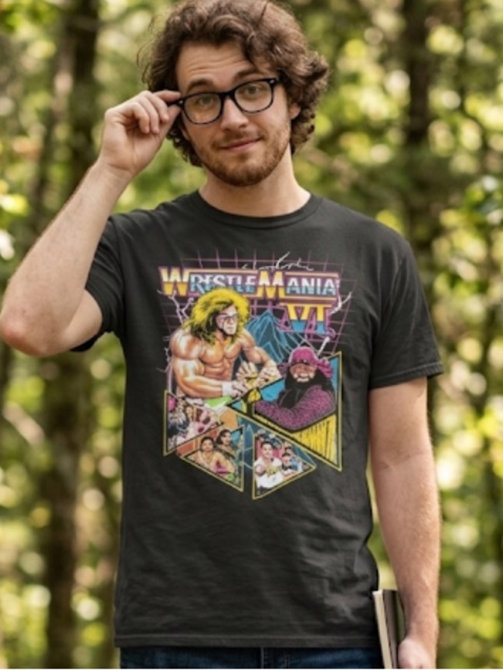 WWE Black WrestleMania VI Graphic Tee